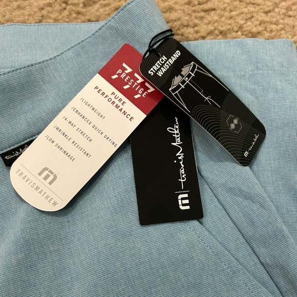 NWT Travis Mathew Men’s Size 42 Prestige Mediterranean Blue Performance Shorts - Picture 9 of 13